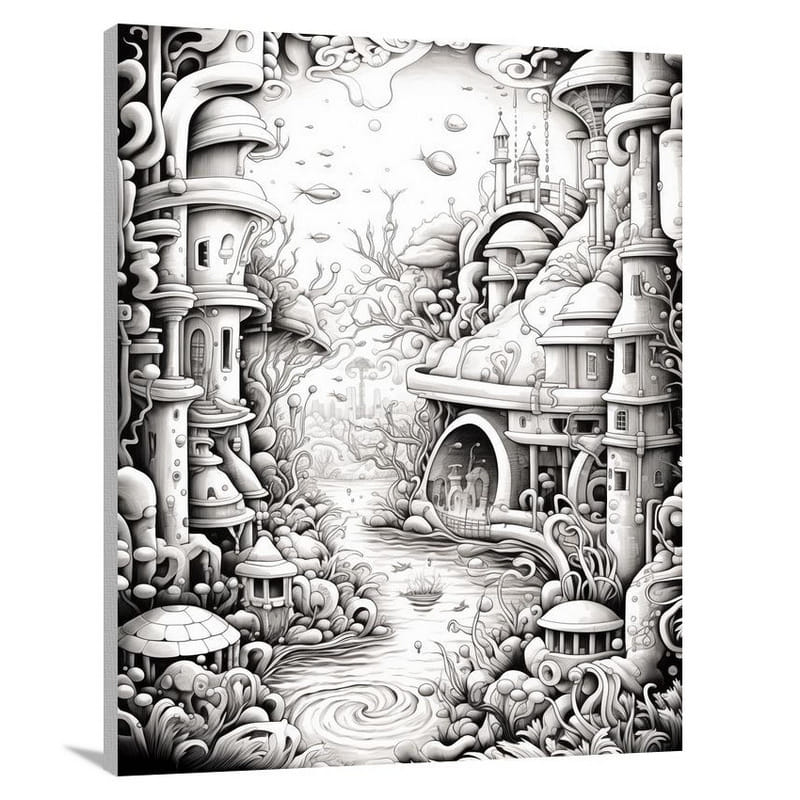 Board Game: Enchanting Underwater Realm - Canvas Print
