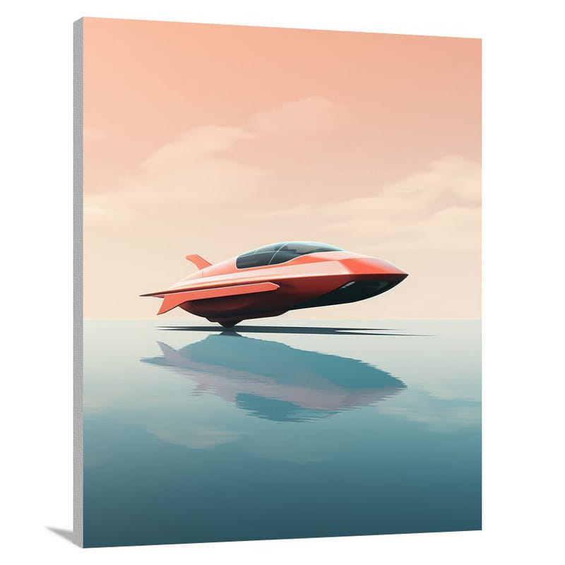 Boat in the Sky - Minimalist - Canvas Print