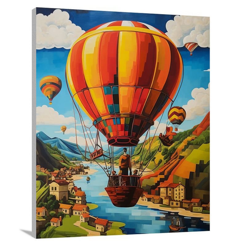 Boat's Aerial Voyage - Pop Art - Canvas Print