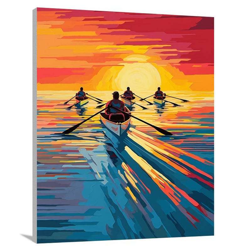 Boating & Sailing: A Synchronized Glide - Canvas Print