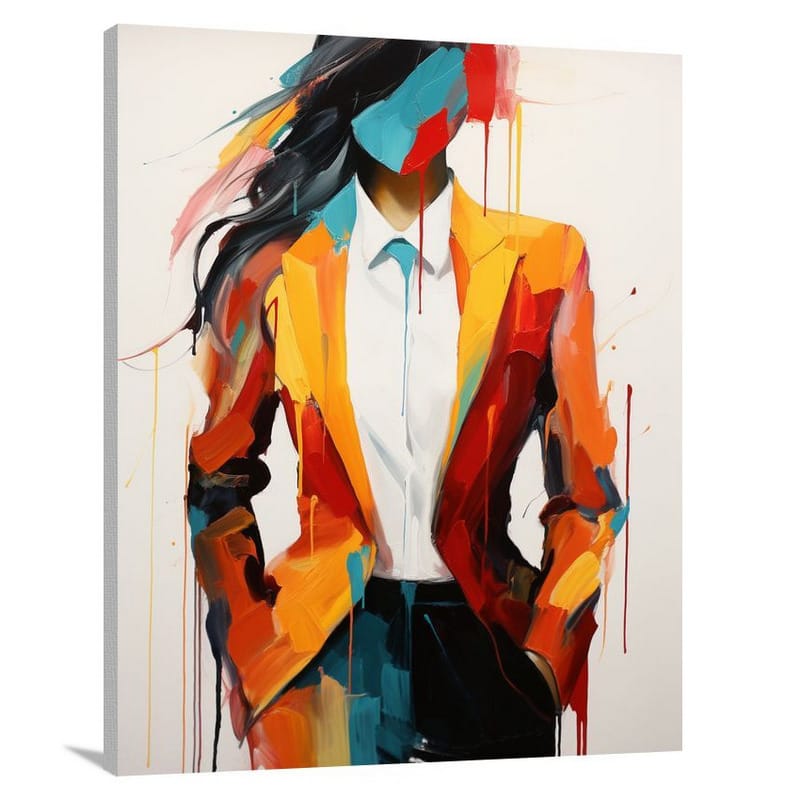 Bold Brushstrokes: Women's Suit - Canvas Print