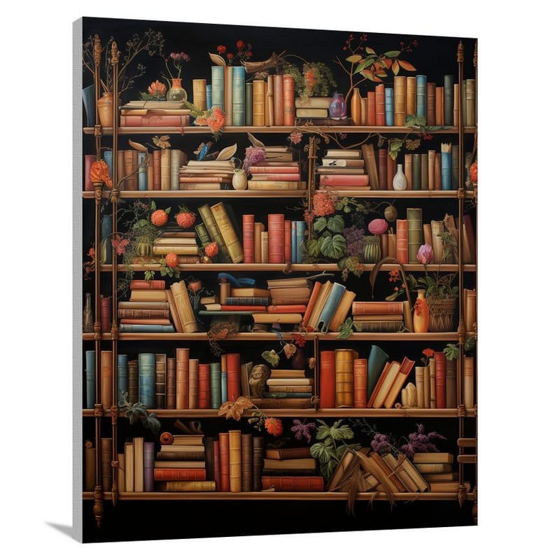 Bookshelf Symphony - Canvas Print