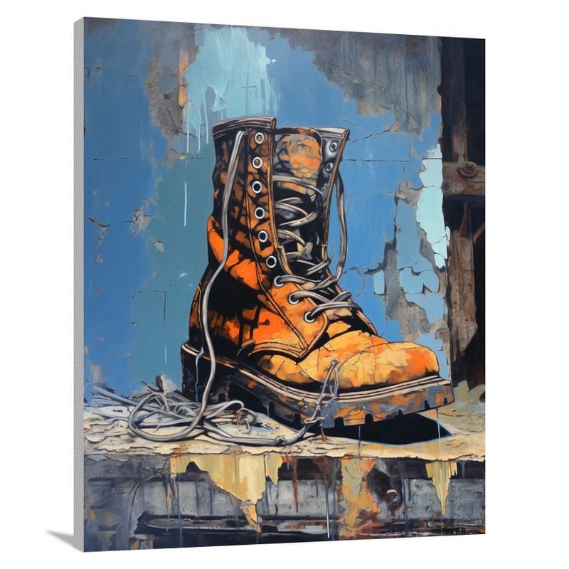 Boot Noir - Canvas Print