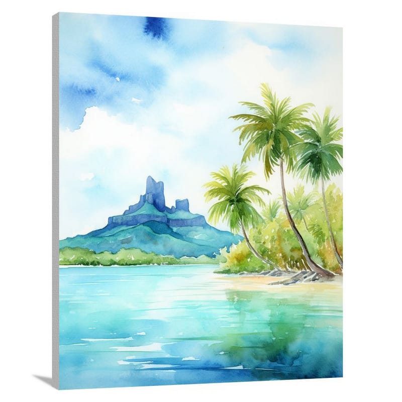 Bora Bora Dreamscape - Watercolor - Canvas Print