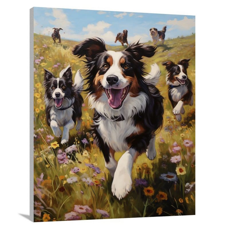 Border Collie Symphony - Canvas Print