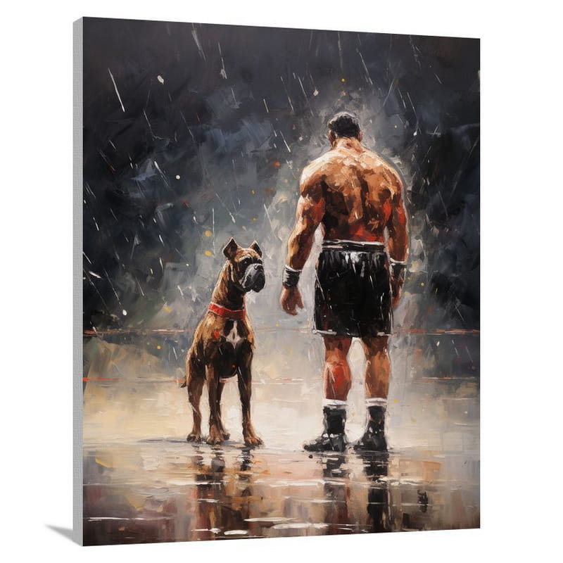 Boxer's Loyal Companions - Impressionist - Canvas Print