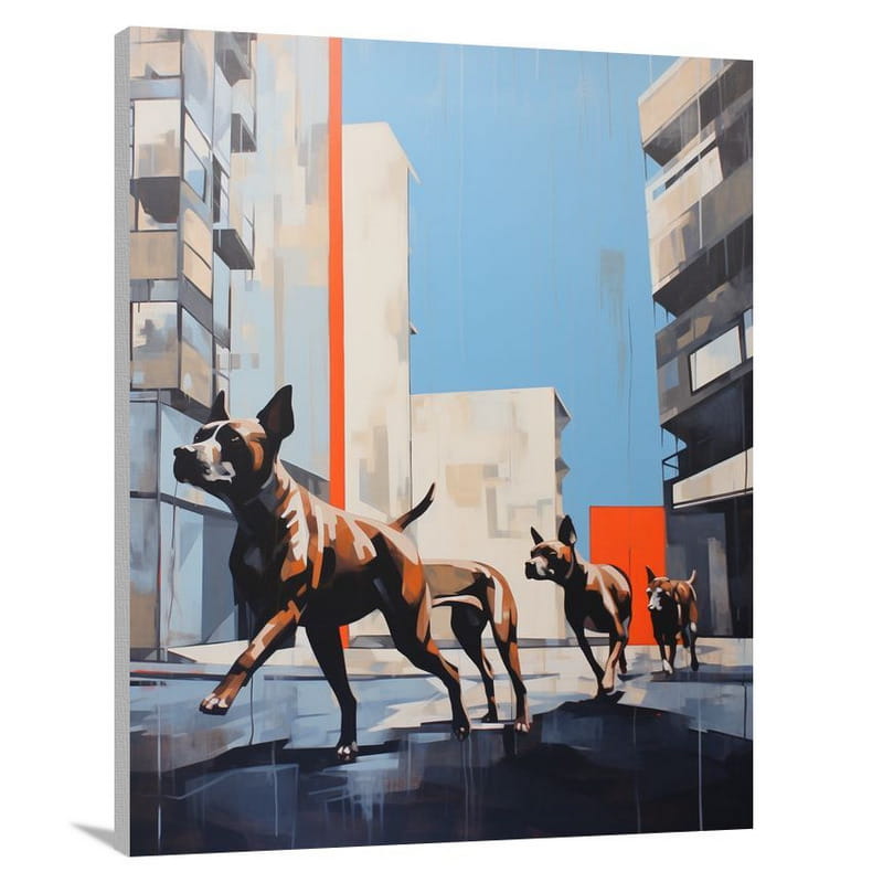 Boxer's Urban Symphony - Canvas Print