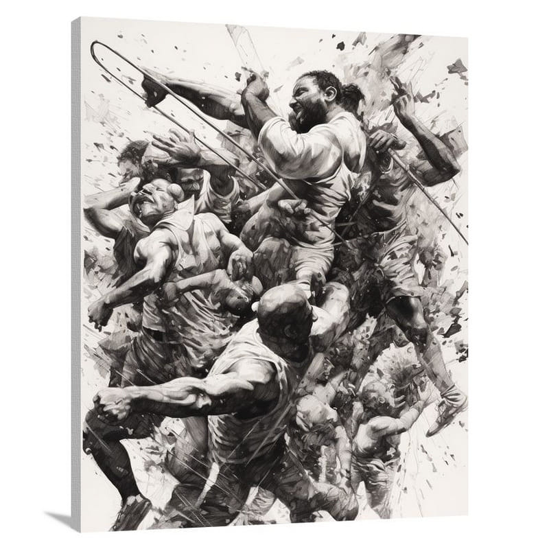 Boxing - Black and White - Canvas Print