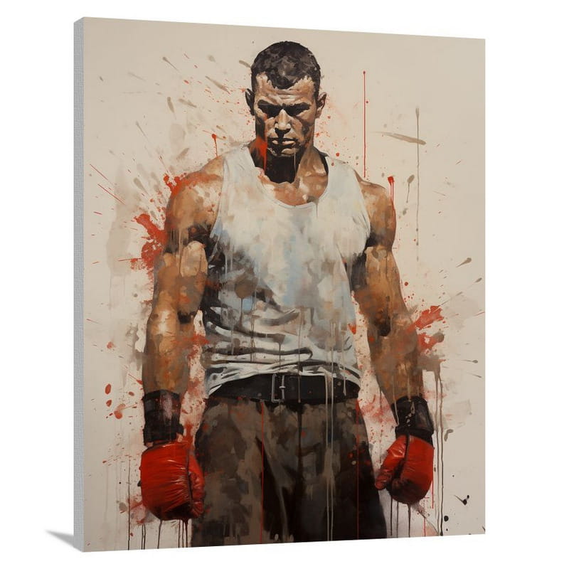 Boxing Triumph - Minimalist - Canvas Print