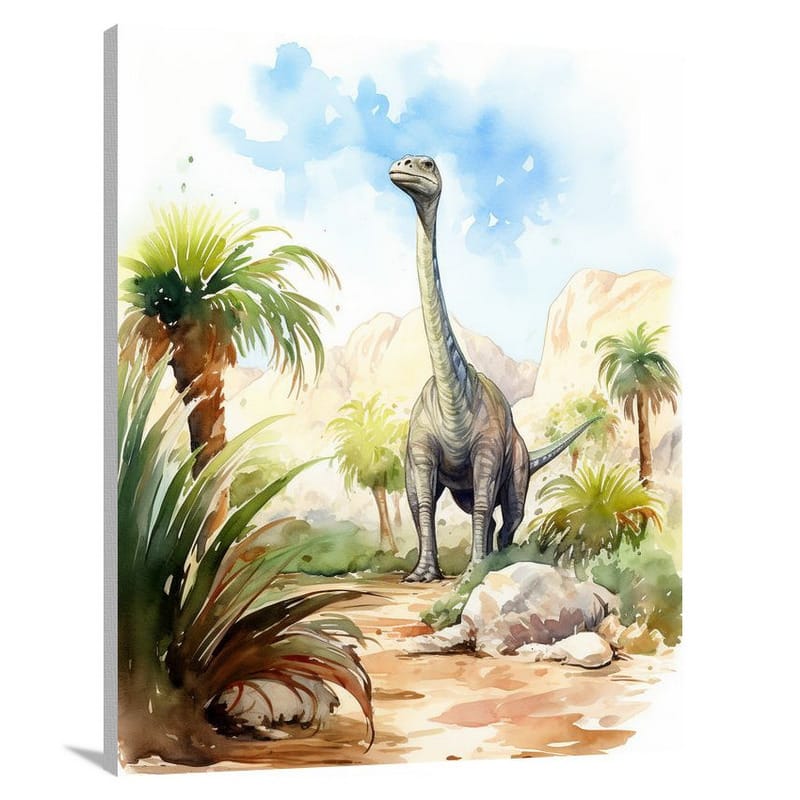 Brachiosaurus: Majestic Oasis - Canvas Print