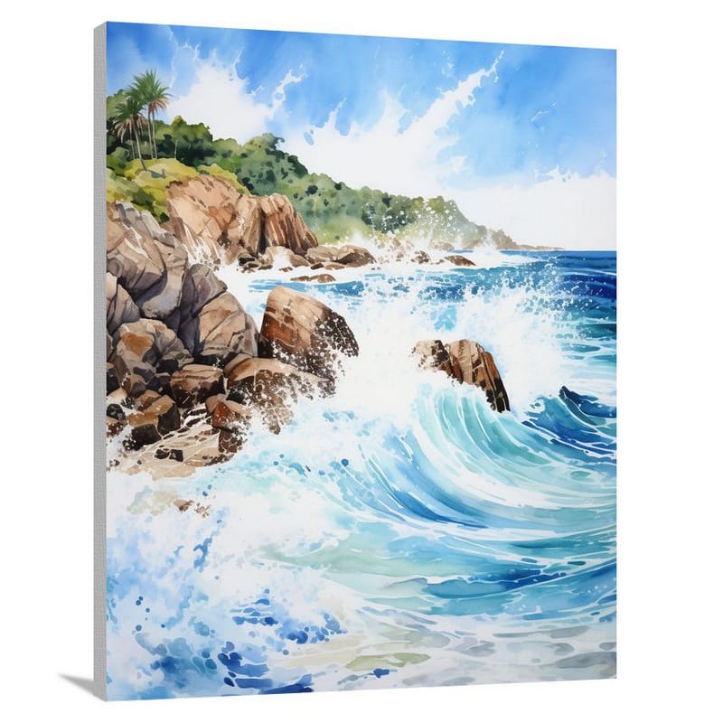 British Virgin Islands cliffs - Canvas Print
