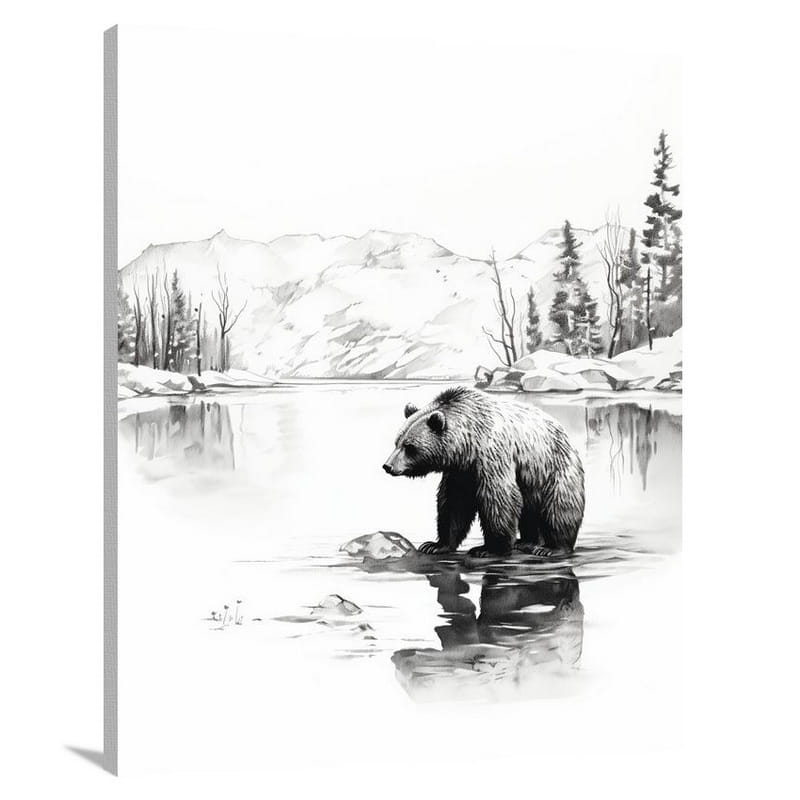 Brown Bear's Serenity - Canvas Print