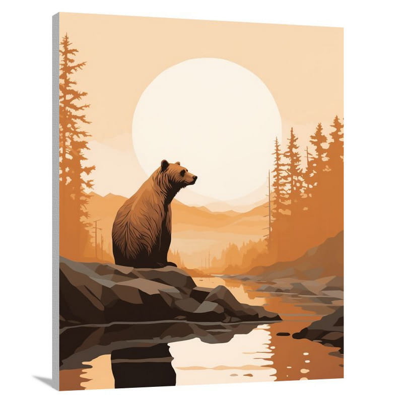 Brown Bear, Wildlife - Canvas Print