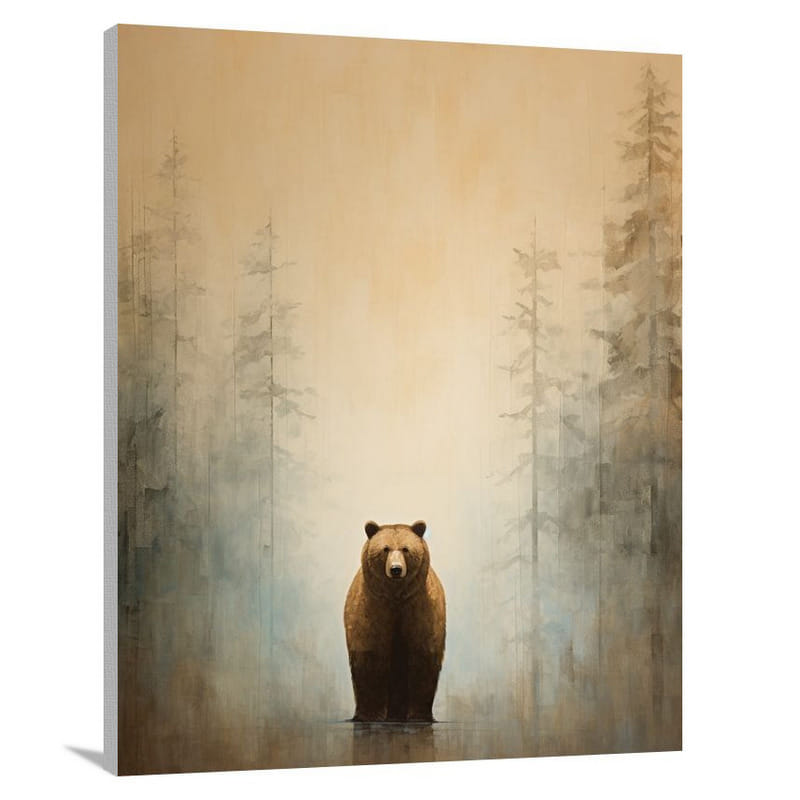 Brown Bear, Wildlife: Twilight's Embrace - Canvas Print