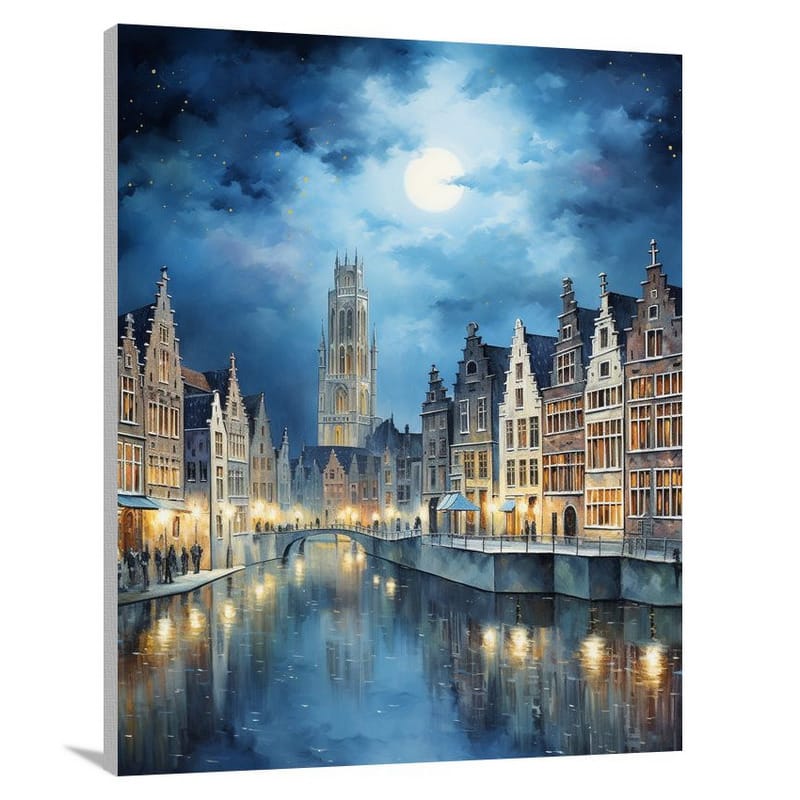Brussels by Moonlight - Canvas Print
