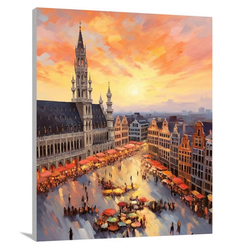 Brussels Sunset - Canvas Print
