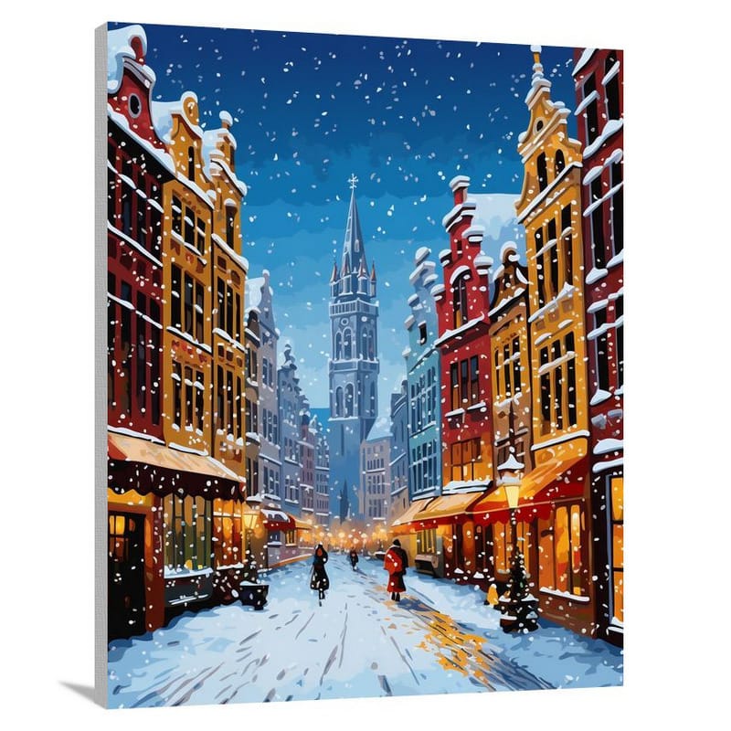 Brussels Winter - Canvas Print