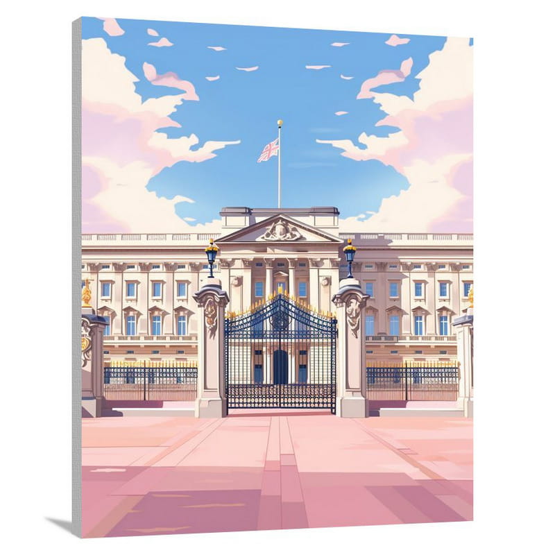 Buckingham Palace: Architectural Elegance - Canvas Print