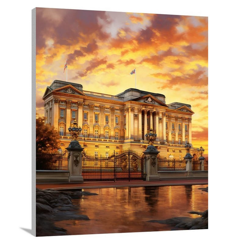 Buckingham Palace: Golden Reflections - Canvas Print