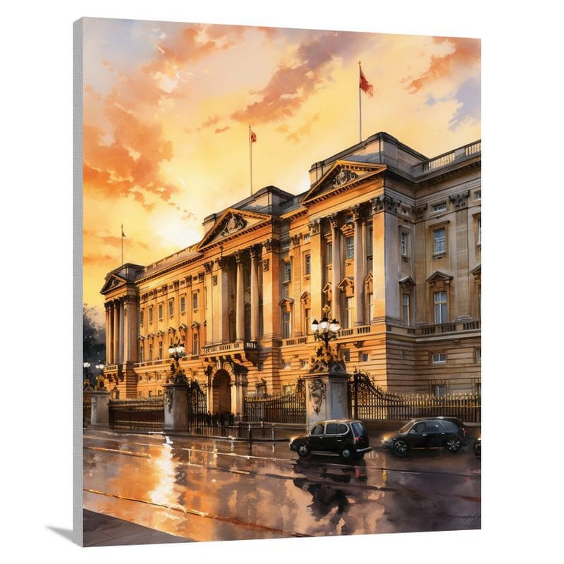 Buckingham Palace Illuminated - Canvas Print