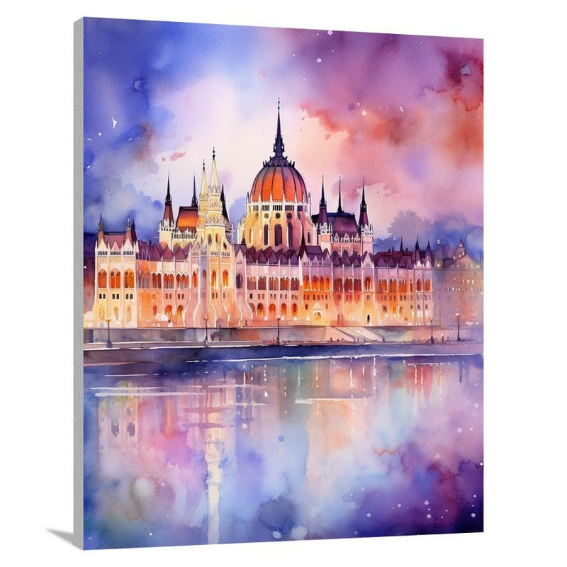 Budapest Nights - Watercolor - Canvas Print