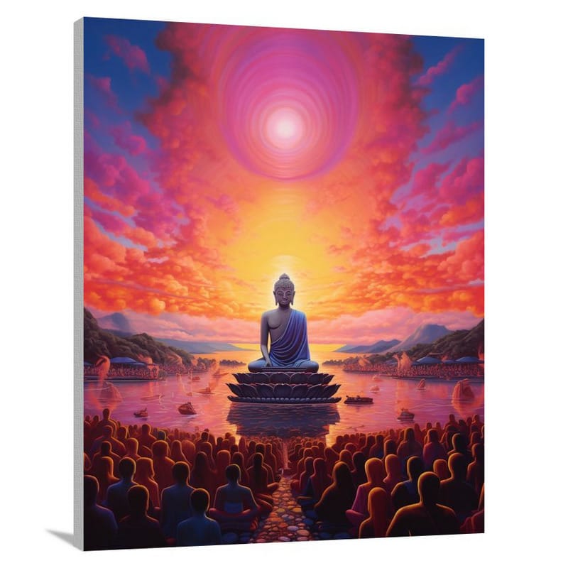 Buddha's Serene Gathering - Contemporary Art - Canvas Print