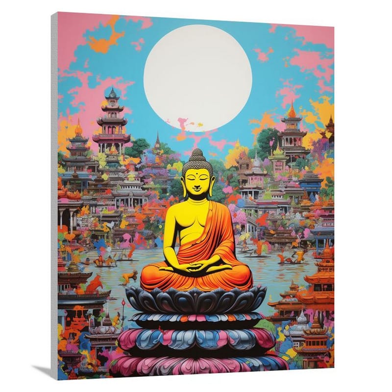 Buddha's Urban Oasis - Canvas Print