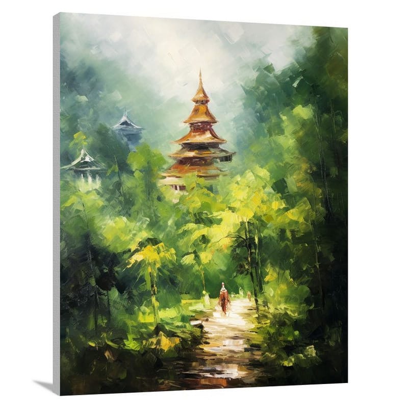 Buddhism's Serene Haven - Canvas Print
