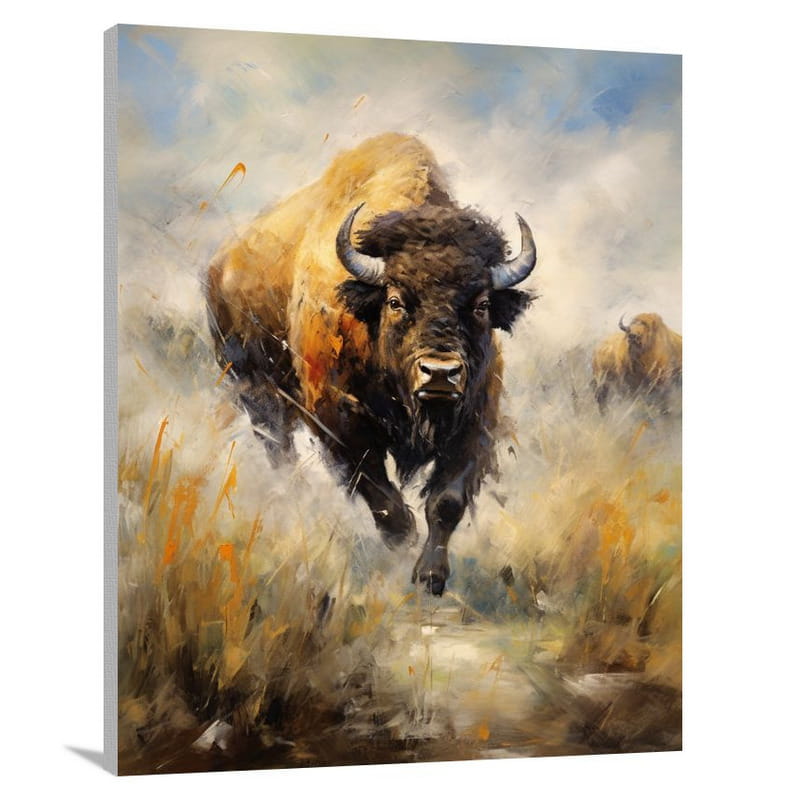 Buffalo's Majesty - Impressionist - Canvas Print