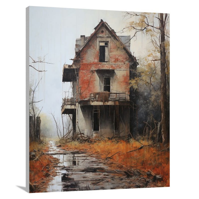 Building in the Woods - Canvas Print
