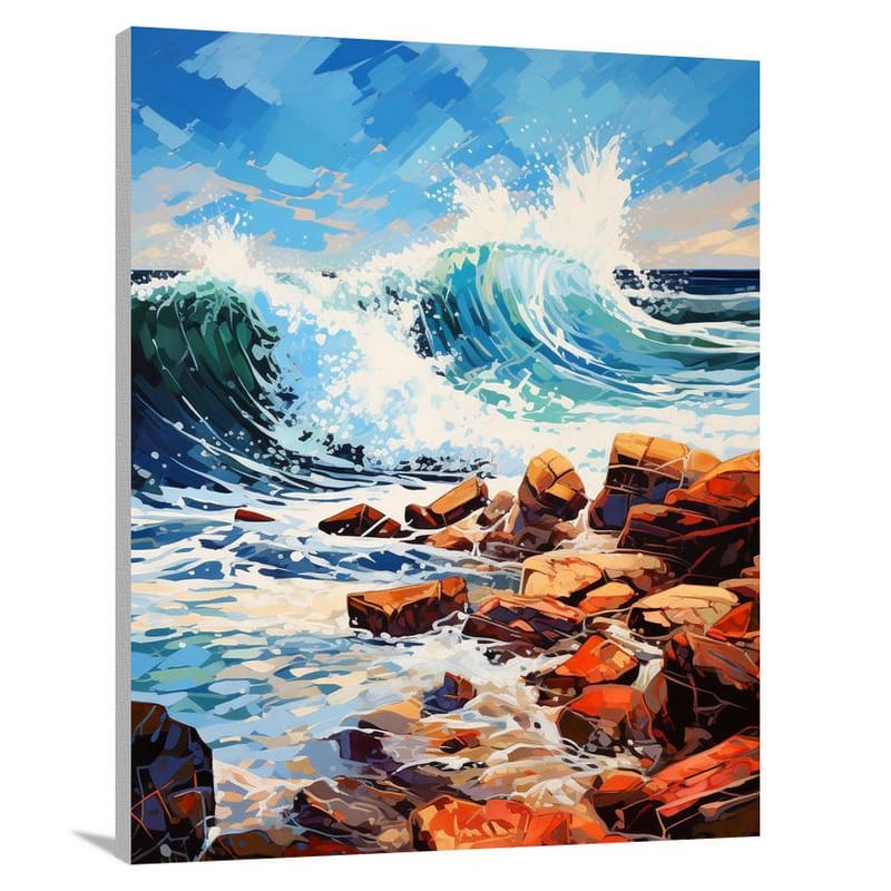 Bulgaria's Coastal Symphony - Pop Art - Canvas Print