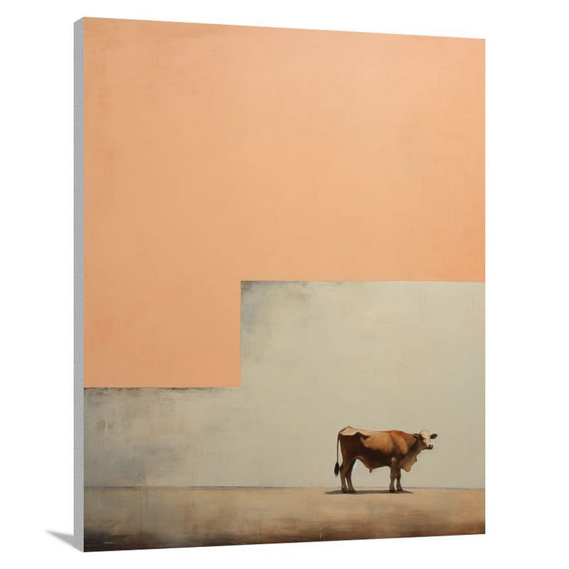 Bull's Serenity - Minimalist - Canvas Print