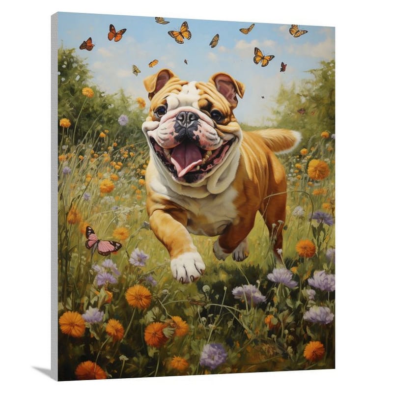 Bulldog's Bliss - Canvas Print