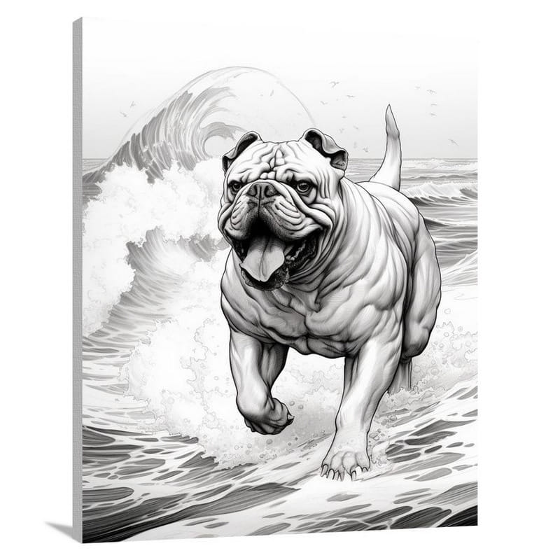 Bulldog's Bravery - Canvas Print