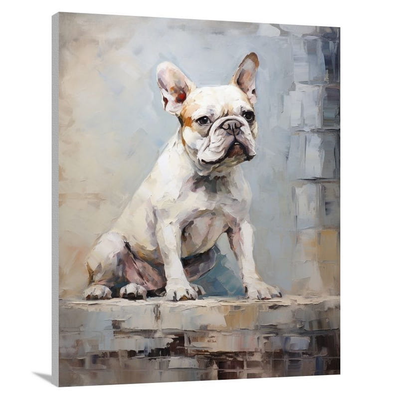 Bulldog's Loyalty - Impressionist - Canvas Print