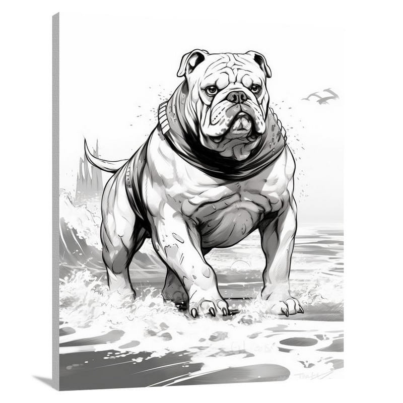 Bulldog's Resilience - Canvas Print