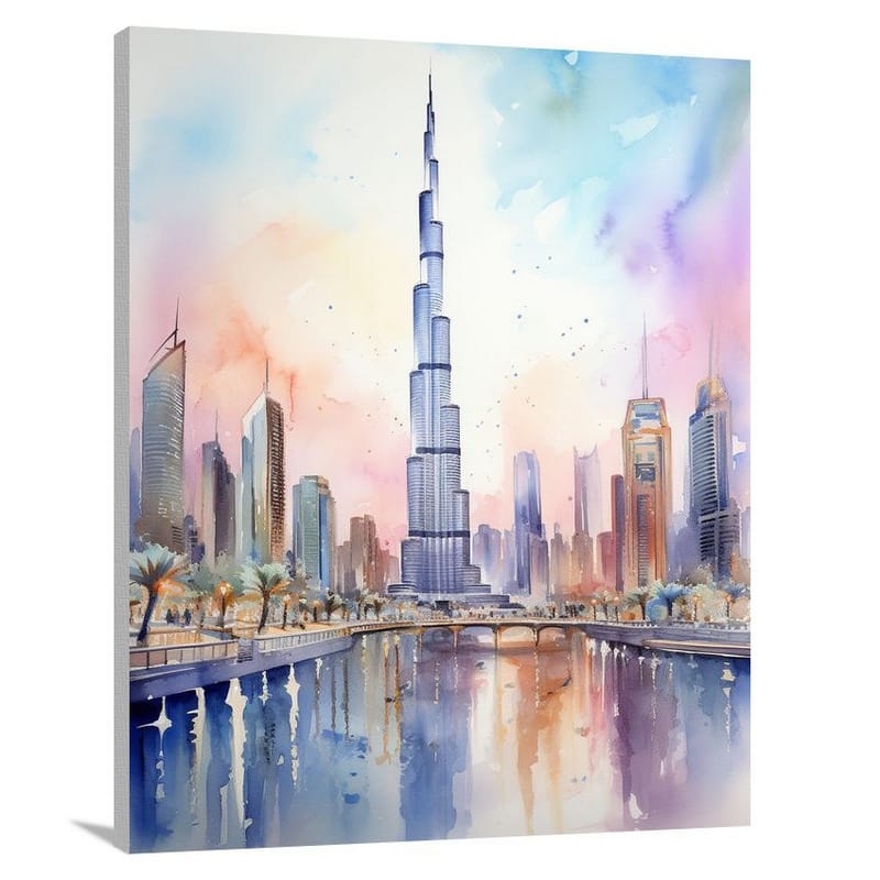 Burj Khalifa: Ethereal Glow - Canvas Print