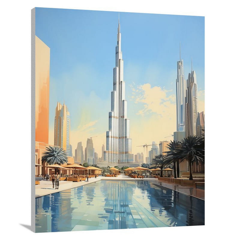 Burj Khalifa: Shadows of Grandeur - Canvas Print