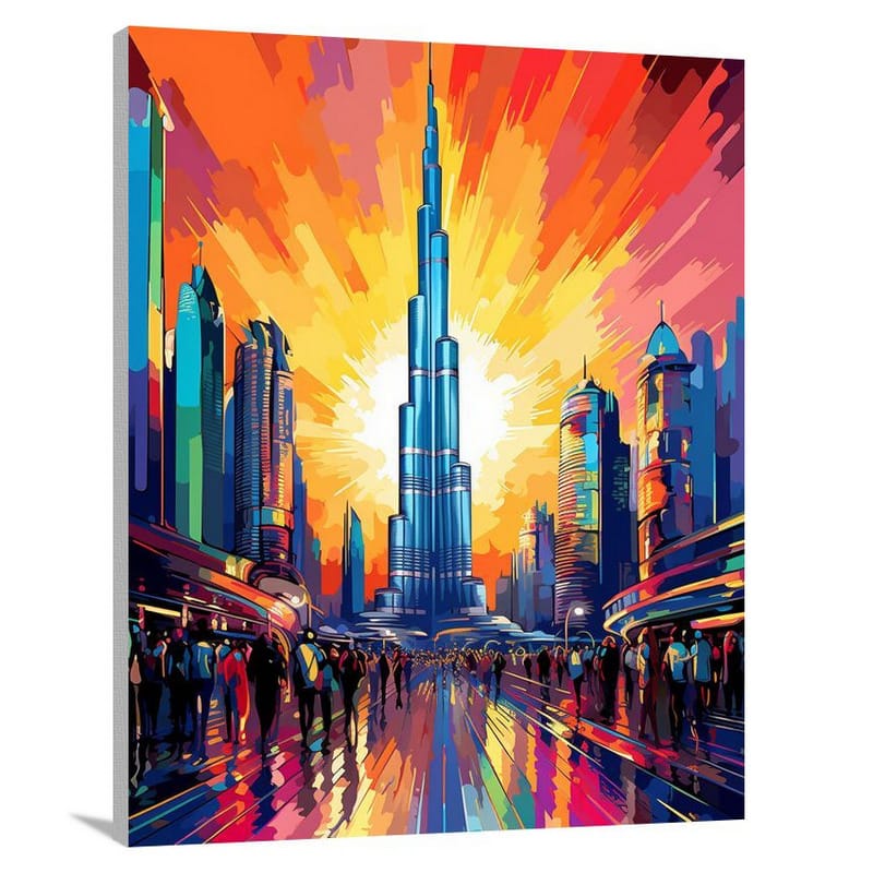Burj Khalifa: Urban Symphony - Canvas Print