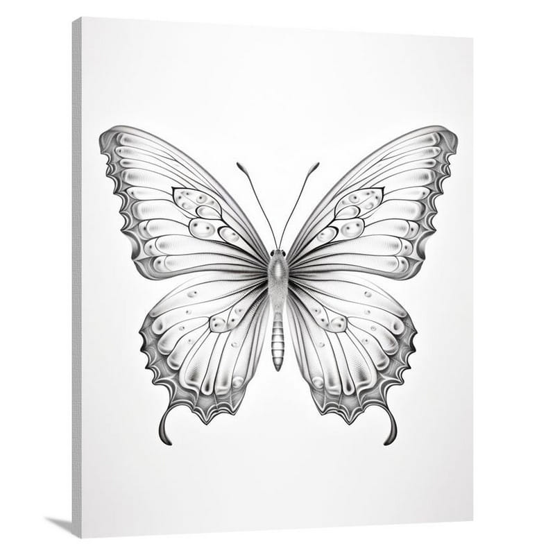 Butterfly's Intricate Dance - Canvas Print
