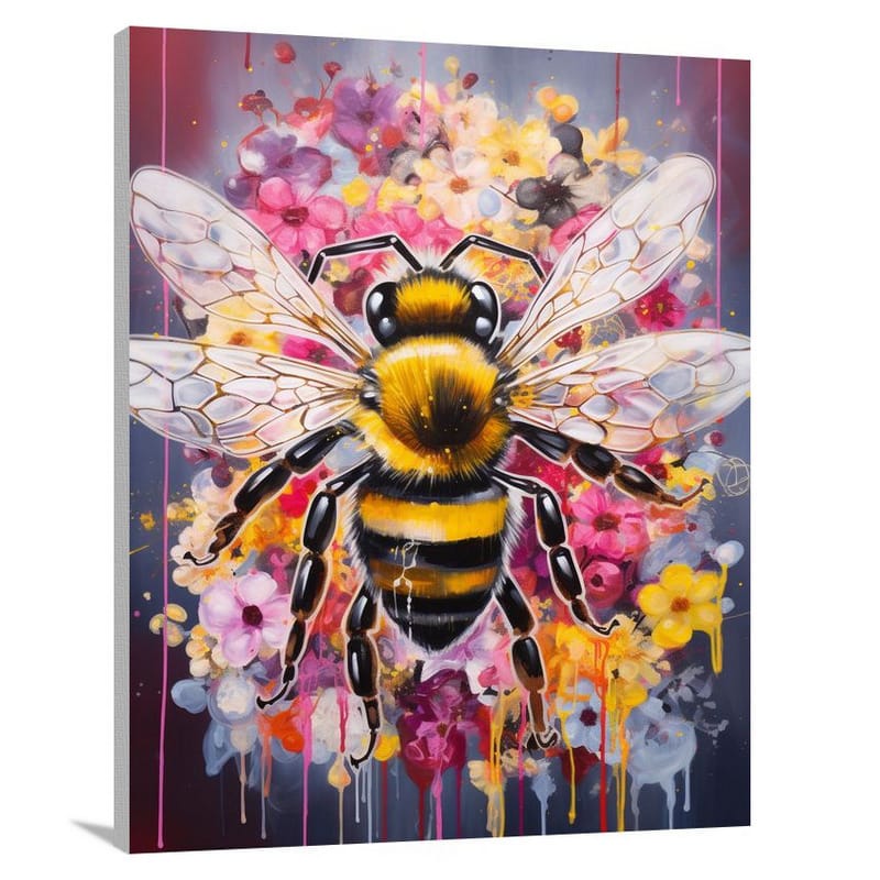 Buzzing Harmony: Bee's Dance - Canvas Print