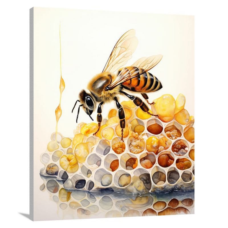Buzzing Harmony: Bee's Domain - Canvas Print