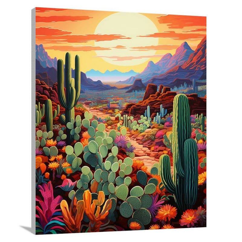 Cactus - Pop Art - Canvas Print