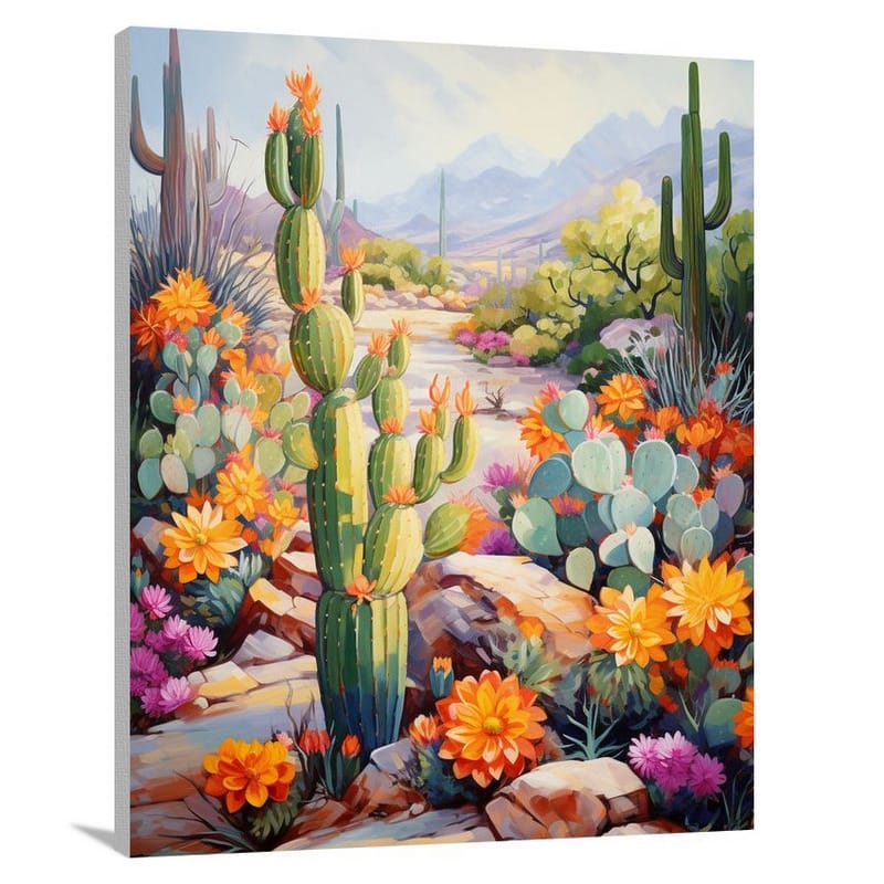 Cactus Symphony - Impressionist - Canvas Print