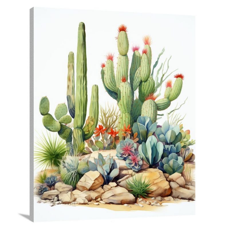 Cactus - Watercolor - Canvas Print