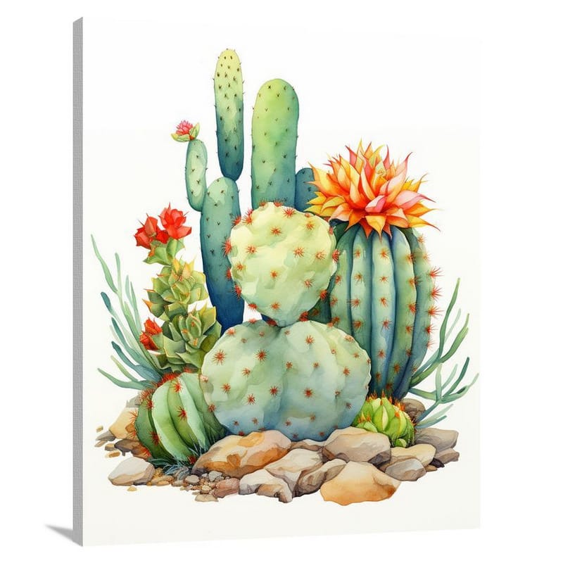 Cactus - Watercolor - Watercolor - Canvas Print