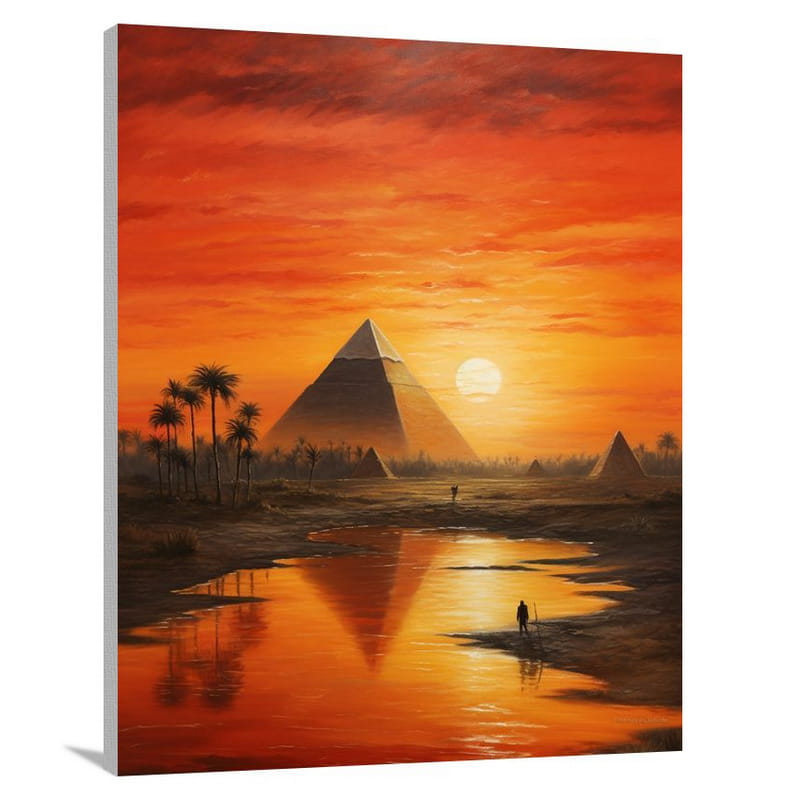 Cairo's Golden Horizon - Canvas Print