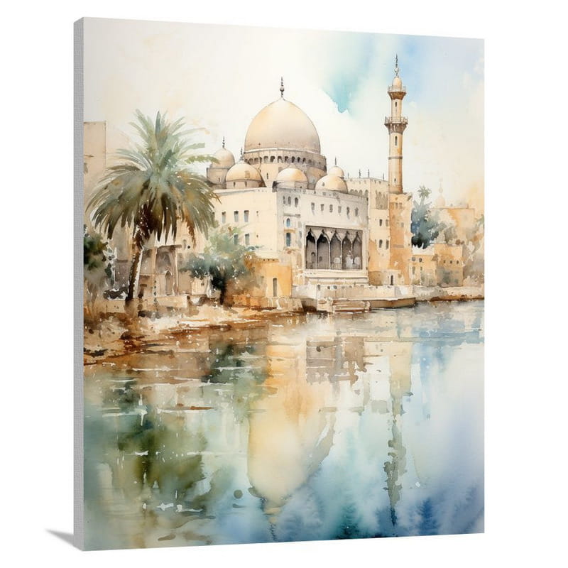 Cairo's Serene Reflections - Canvas Print
