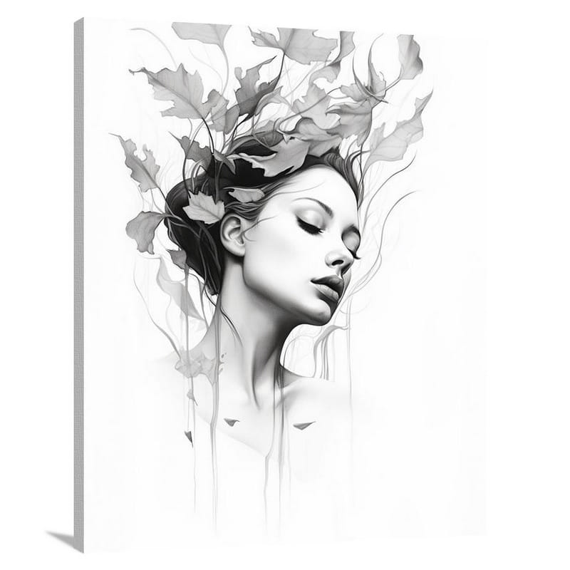 Calm Emotions - Black And White - Canvas Print