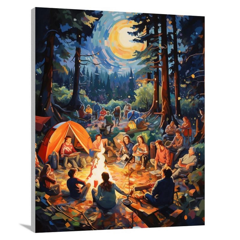 Camping Charades - Canvas Print